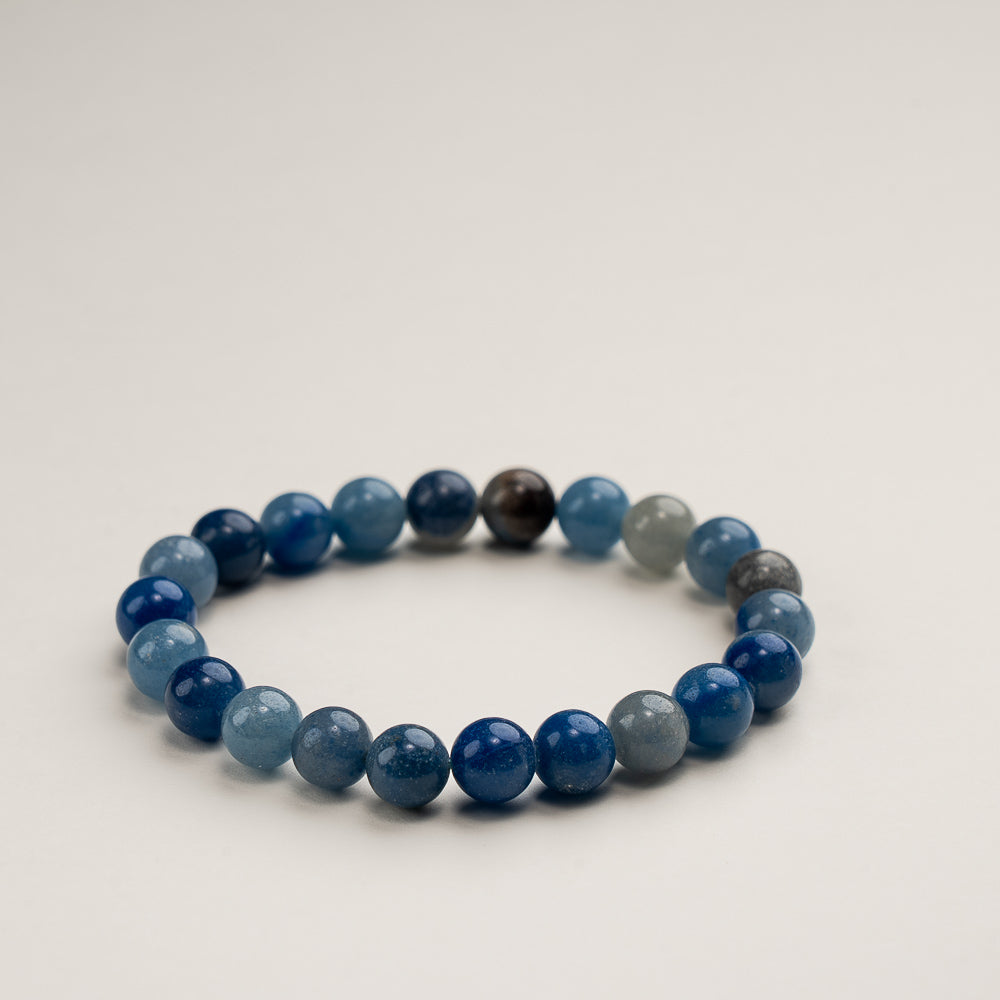 Deep Blue Harmony Water Element Bracelet showcasing its intuitive design for wisdom and emotional balance.